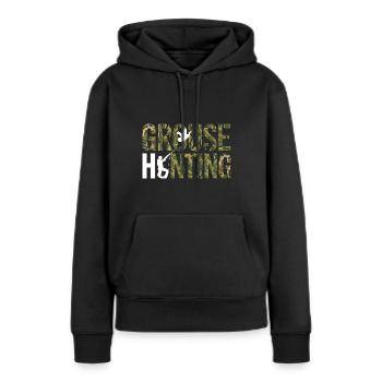 Auerhahn - Frauen Premium Bio Hoodie - Schwarz - Vorne - Julia (174cm)
