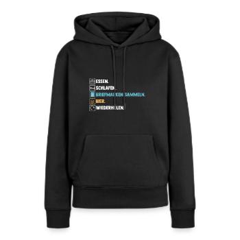Bier Philatelie Briefmarkensammlung Briefmarkensam - Frauen Premium Bio Hoodie - Schwarz - Vorne - Julia (174cm)