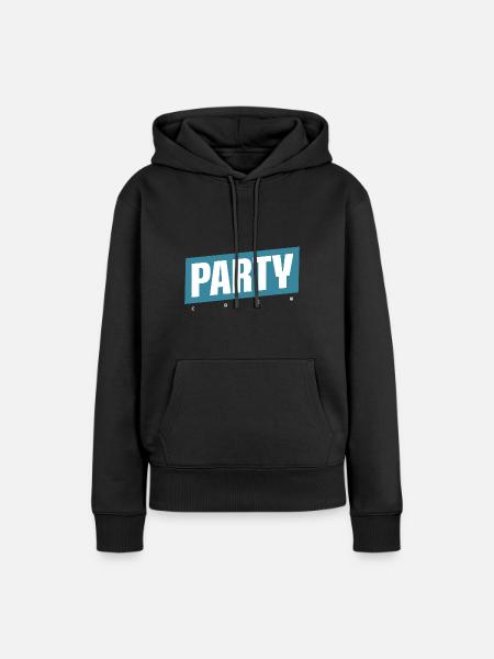Party Crew - Frauen Premium Bio Hoodie - Schwarz