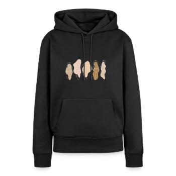 Les corps sont de belle couleur blanche - Sweat à capuche Premium bio Femme - noir - Devant - Julia (174cm)