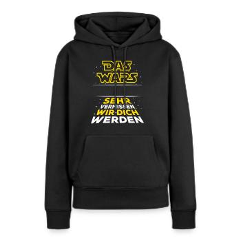 Das Wars - Verabschiedung - Mitarbeiter Name - Frauen Premium Bio Hoodie - Schwarz - Vorne - Julia (174cm)
