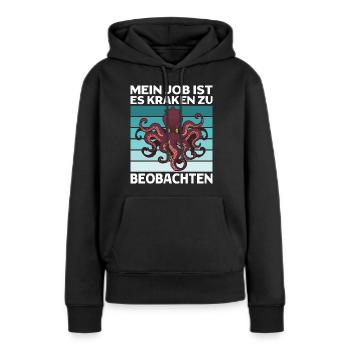 Meeresbiologe Kraken Meeresforscher Oktopus - Frauen Premium Bio Hoodie - Schwarz - Vorne - Julia (174cm)