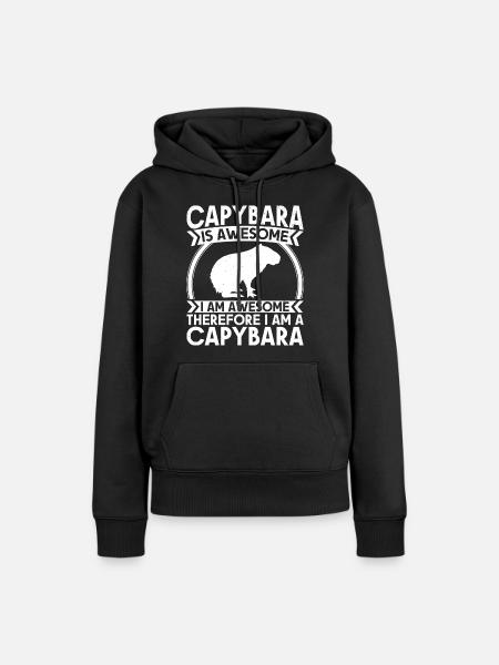 Capybara Rodent Capybara Capybara - Women’s Premium Organic Hoodie - black