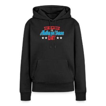 Adoptiert Adoptien Pflegevater Pflegemutter - Frauen Premium Bio Hoodie - Schwarz - Vorne - Julia (174cm)