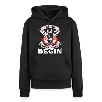 Corsaire de partie de crâne de pirate enfants - Sweat à capuche Premium bio Femme - noir - Devant - Julia (174cm)