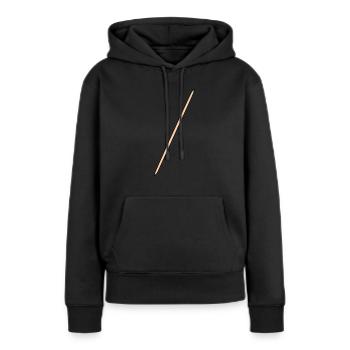 cure-dents - Sweat à capuche Premium bio Femme - noir - Devant - Julia (174cm)