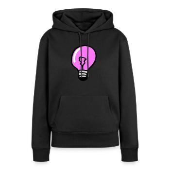 Ampoule - Sweat à capuche Premium bio Femme - noir - Devant - Julia (174cm)