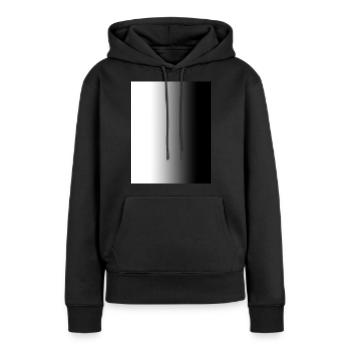 noir et blanc - Sweat à capuche Premium bio Femme - noir - Devant - Julia (174cm)