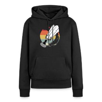 Indiaca Volleyball Vintage Amérique du Sud - Sweat à capuche Premium bio Femme - noir - Devant - Julia (174cm)
