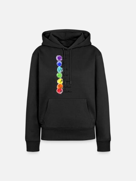 Chakra - Frauen Premium Bio Hoodie - Schwarz
