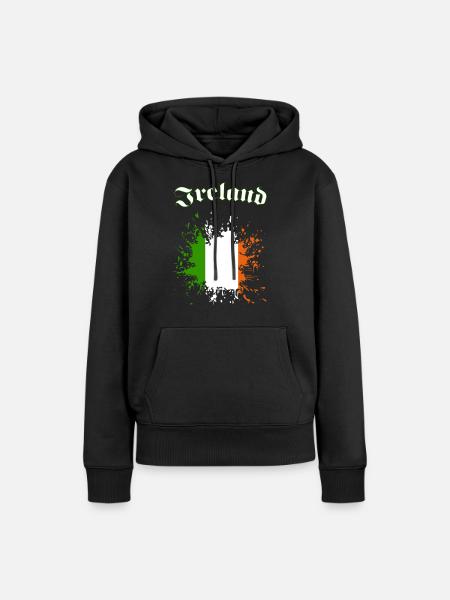 Ireland Splash - Frauen Premium Bio Hoodie - Schwarz