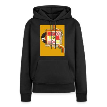 vintages - Sweat à capuche Premium bio Femme - noir - Devant - Julia (174cm)