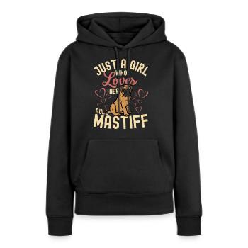 Sweet Bullmastiff Lover Kawaii - Women’s Premium Organic Hoodie - black - Front - Julia (174cm)