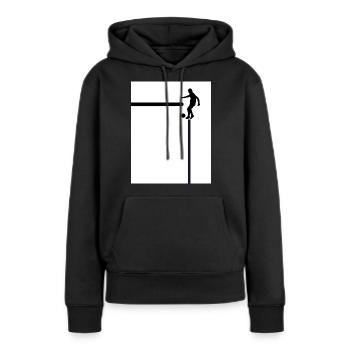 Black and White Soccer - Frauen Premium Bio Hoodie - Schwarz - Vorne - Julia (174cm)