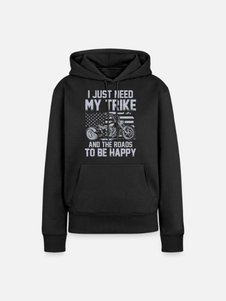 Trike - Frauen Premium Bio Hoodie - Schwarz