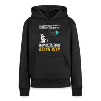 Ich geh mit meiner Laterne und meine Laterne mit - Frauen Premium Bio Hoodie - Schwarz - Vorne - Julia (174cm)