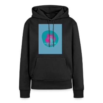Love&live - Frauen Premium Bio Hoodie - Schwarz - Vorne - Julia (174cm)