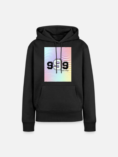 never stop - Frauen Premium Bio Hoodie - Schwarz