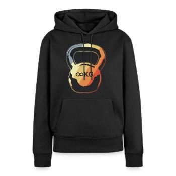Kugelhantel - Frauen Premium Bio Hoodie - Schwarz - Vorne - Julia (174cm)