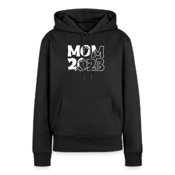 Mom 2023 Shirt Geschenk Werdende Mutter - Frauen Premium Bio Hoodie - Schwarz - Vorne - Julia (174cm)