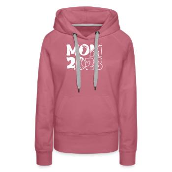 Mom 2023 Shirt Geschenk Werdende Mutter - Frauen Premium Bio Hoodie - Malve - Vorne - Isabella (175cm)