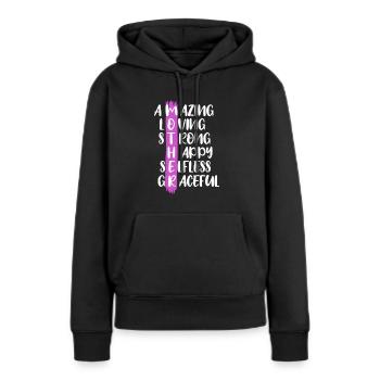 Mother Shirt Geschenk Muttertag - Frauen Premium Bio Hoodie - Schwarz - Vorne - Julia (174cm)