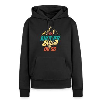 Un autre mile ou environ un demi-mile - Sweat à capuche Premium bio Femme - noir - Devant - Julia (174cm)