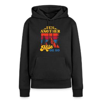 Un autre mile ou environ un demi-mile - Sweat à capuche Premium bio Femme - noir - Devant - Julia (174cm)
