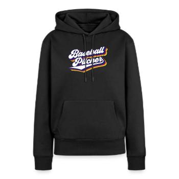 Lanceur de baseball Joueur de lanceur amateur - Sweat à capuche Premium bio Femme - noir - Devant - Julia (174cm)