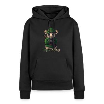 Lepre-Sheep St. Patty - Sweat à capuche Premium bio Femme - noir - Devant - Julia (174cm)