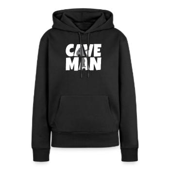 Höhlenmensch Cave Man Höhle Spéléologie Höhlenwandern - Sweat à capuche Premium bio Femme - noir - Devant - Julia (174cm)