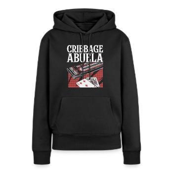Cribbage Abuela Shirt Großmutter Oma - Frauen Premium Bio Hoodie - Schwarz - Vorne - Julia (174cm)
