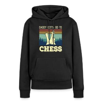 Cadeau de fête des pères pour papa le jour de la fête des pères - Sweat à capuche Premium bio Femme - noir - Devant - Julia (174cm)
