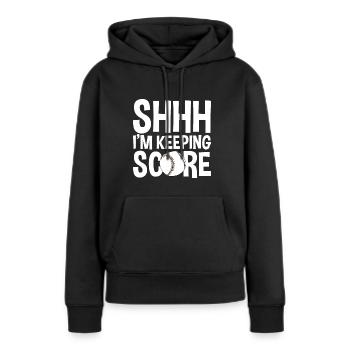 Shhh, I'm Keeping Score 2 - Frauen Premium Bio Hoodie - Schwarz - Vorne - Julia (174cm)