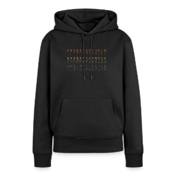 Vintage Love Braille Sprache Braille Alphabet - Frauen Premium Bio Hoodie - Schwarz - Vorne - Julia (174cm)