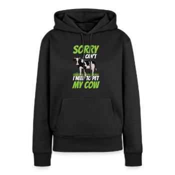 Kann Nicht Ich Muss Meine Kuh Streicheln Kühe - Frauen Premium Bio Hoodie - Schwarz - Vorne - Julia (174cm)