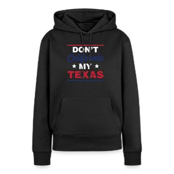 California Texas Dictons fiers Texan Texan - Sweat à capuche Premium bio Femme - noir - Devant - Julia (174cm)