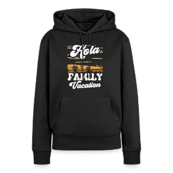 Hola Family Holiday Vacances en famille Vacances en famille - Sweat à capuche Premium bio Femme - noir - Devant - Julia (174cm)