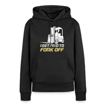 Gabelstaplerfahrer Gabelstaplerfahrer Gabelstapler - Frauen Premium Bio Hoodie - Schwarz - Vorne - Julia (174cm)