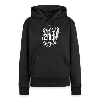 Allô 2ème classe deuxième classe deuxième classe - Sweat à capuche Premium bio Femme - noir - Devant - Julia (174cm)