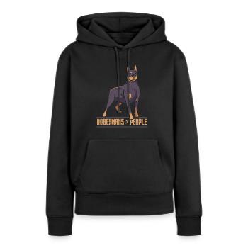 Dobermans > humains Chiens Doberman Doberman Doberman - Sweat à capuche Premium bio Femme - noir - Devant - Julia (174cm)
