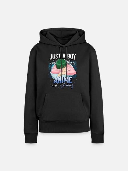 Anime Otaku Weeb - Frauen Premium Bio Hoodie - Schwarz