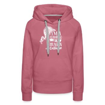 Je suis un flamant rose dans un costume humain - Sweat à capuche Premium bio Femme - mauve - Devant - Isabella (175cm)