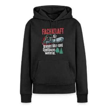 Fachkraft für Brennstäbe und spaltbares Material - Frauen Premium Bio Hoodie - Schwarz - Vorne - Julia (174cm)