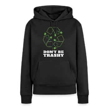 Recycle Nature Oceans Day Earth Day - Frauen Premium Bio Hoodie - Schwarz - Vorne - Julia (174cm)