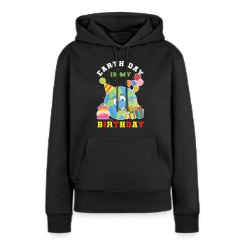 Protect Oceans Day Earth Day Meine Geburt - Frauen Premium Bio Hoodie - Schwarz - Vorne - Julia (174cm)