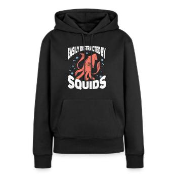 Cadeau amateur de fruits de mer fruits de mer - Sweat à capuche Premium bio Femme - noir - Devant - Julia (174cm)
