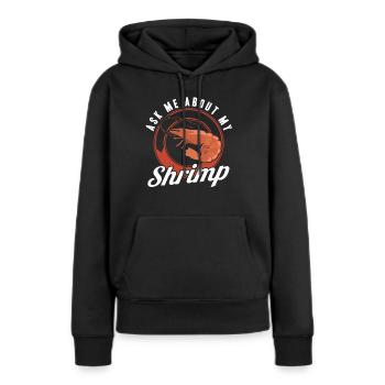 Amateurs de fruits de mer Cadeau Fruits de mer - Sweat à capuche Premium bio Femme - noir - Devant - Julia (174cm)