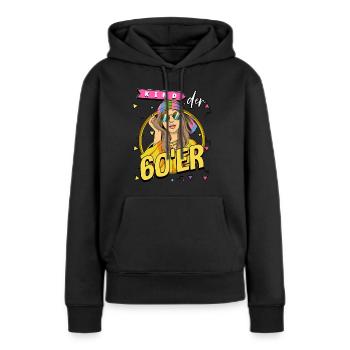 Kind der 60er Jahre Frau Kostüm - Frauen Premium Bio Hoodie - Schwarz - Vorne - Julia (174cm)