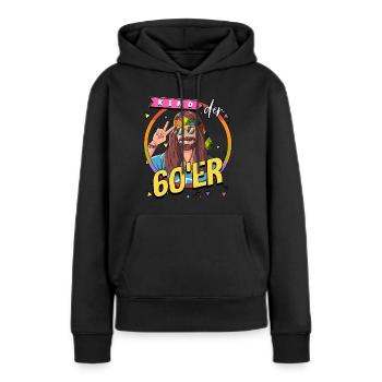 Kind der 60er Jahre Mann Kostüm - Frauen Premium Bio Hoodie - Schwarz - Vorne - Julia (174cm)